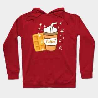 Kawaii Coffee And Waffle Hoodie